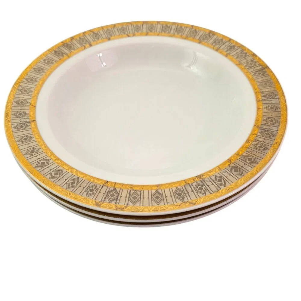 Baum Bros Formalities SAMANTHA Bohemian Porcelain Soup Salad Bowls – Set of 4